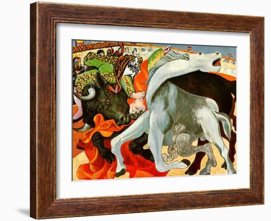 The Bullfight-Pablo Picasso-Framed Art Print