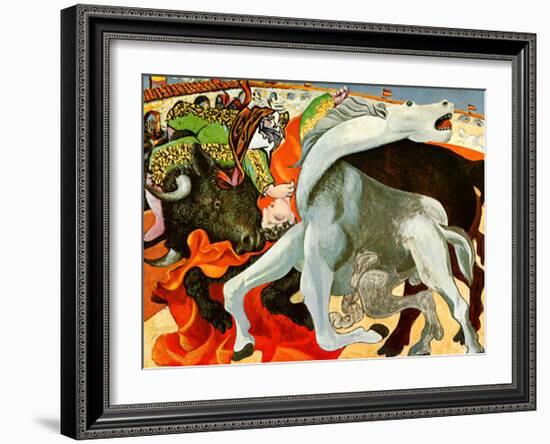 The Bullfight-Pablo Picasso-Framed Art Print