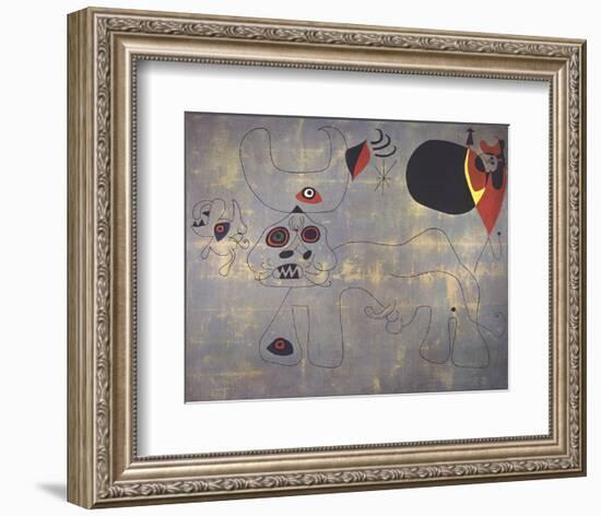 The Bullfight-Joan Miro-Framed Collectable Print