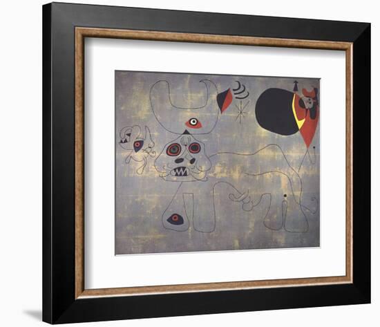 The Bullfight-Joan Miro-Framed Collectable Print