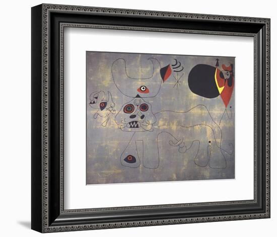 The Bullfight-Joan Miro-Framed Collectable Print