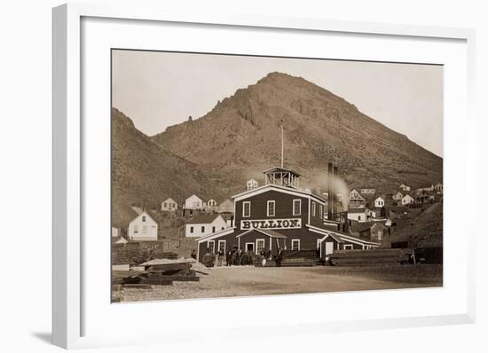 The Bullion Mine, Virginia City, Nevada, 1880-Carleton Watkins-Framed Art Print