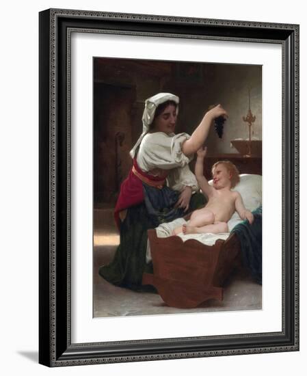 The Bunch of Grapes, 1868 (Oil on Canvas)-William-Adolphe Bouguereau-Framed Giclee Print