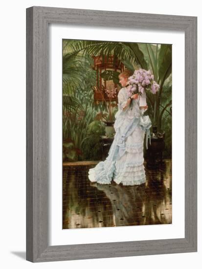 The Bunch of Lilacs, 1875-James Jacques Joseph Tissot-Framed Giclee Print