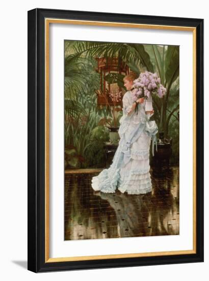 The Bunch of Lilacs, 1875-James Jacques Joseph Tissot-Framed Giclee Print