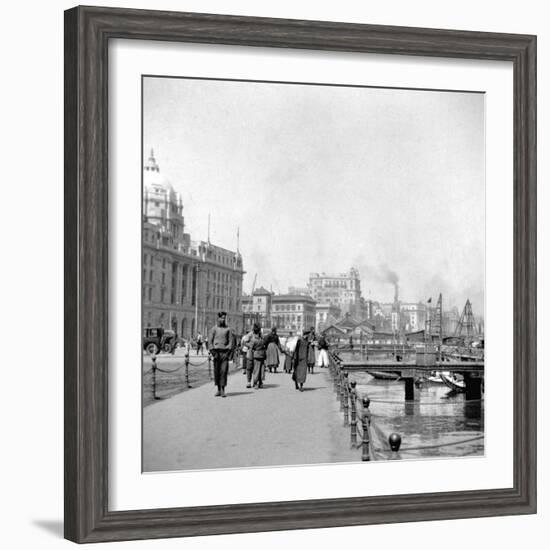 The Bund, Shanghai, China, Early 20th Century-J Dearden Holmes-Framed Photographic Print