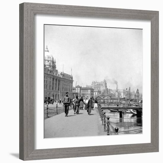 The Bund, Shanghai, China, Early 20th Century-J Dearden Holmes-Framed Photographic Print