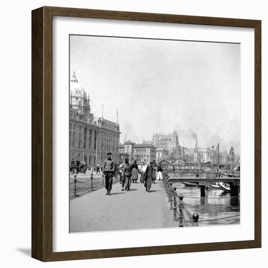 The Bund, Shanghai, China, Early 20th Century-J Dearden Holmes-Framed Photographic Print