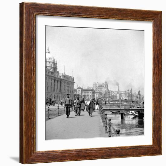 The Bund, Shanghai, China, Early 20th Century-J Dearden Holmes-Framed Photographic Print