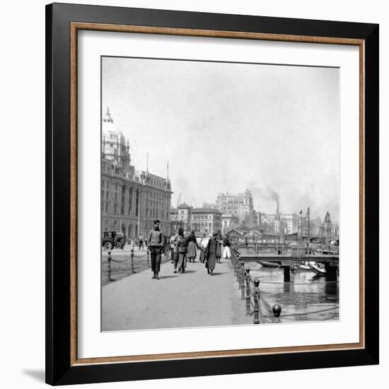 The Bund, Shanghai, China, Early 20th Century-J Dearden Holmes-Framed Photographic Print