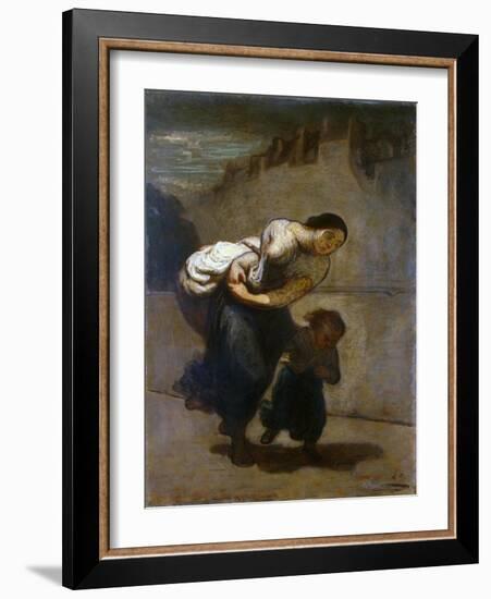 The Burden, 1850-1852-Honore Daumier-Framed Giclee Print