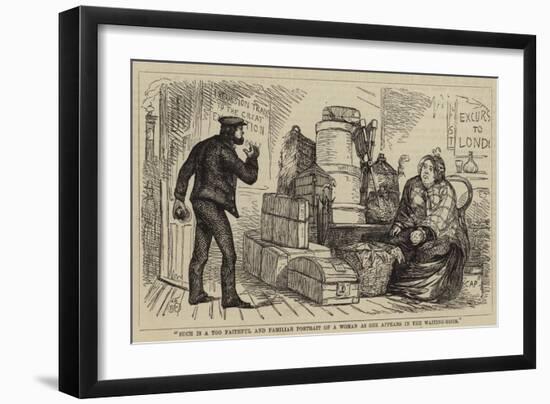 The Burden of Man's Existence; Or, Ladies' Luggage-null-Framed Giclee Print