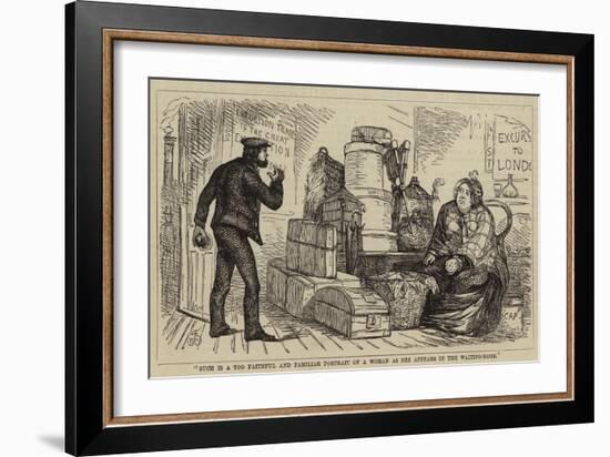 The Burden of Man's Existence; Or, Ladies' Luggage-null-Framed Giclee Print