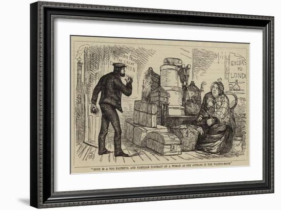 The Burden of Man's Existence; Or, Ladies' Luggage-null-Framed Giclee Print