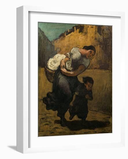 The Burden-Honore Daumier-Framed Giclee Print