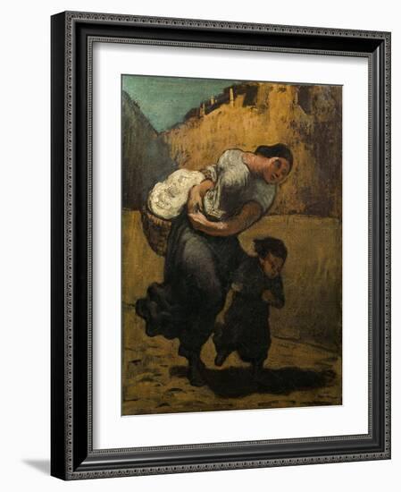 The Burden-Honore Daumier-Framed Giclee Print