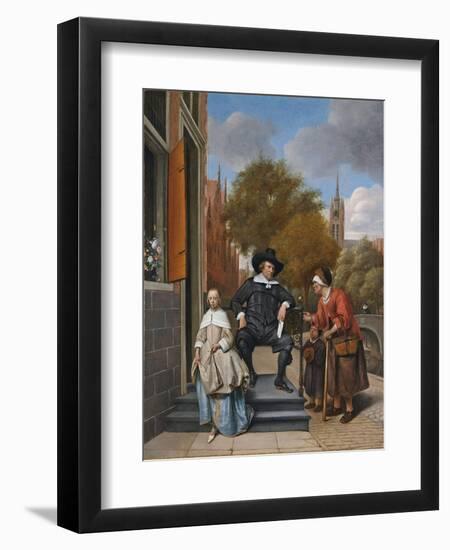 The Burgher of Delft and His Daughter, 1655-Jan Havicksz. Steen-Framed Giclee Print