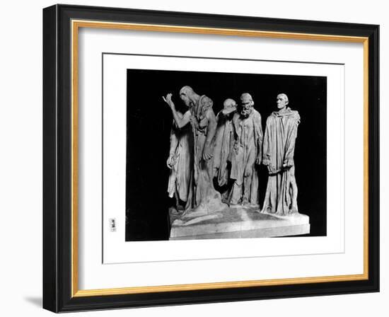 The Burghers of Calais, 1889 (Plaster) (B/W Photo)-Auguste Rodin-Framed Giclee Print