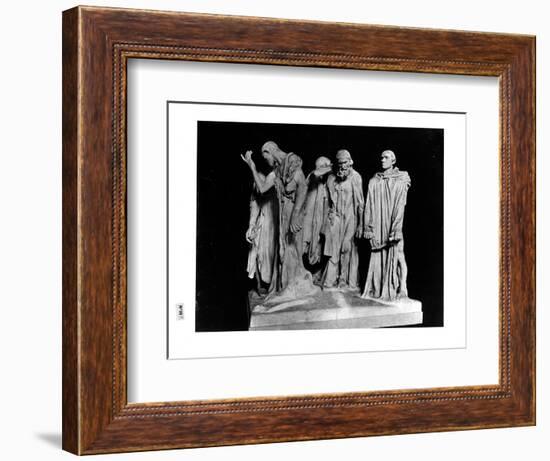 The Burghers of Calais, 1889 (Plaster) (B/W Photo)-Auguste Rodin-Framed Giclee Print