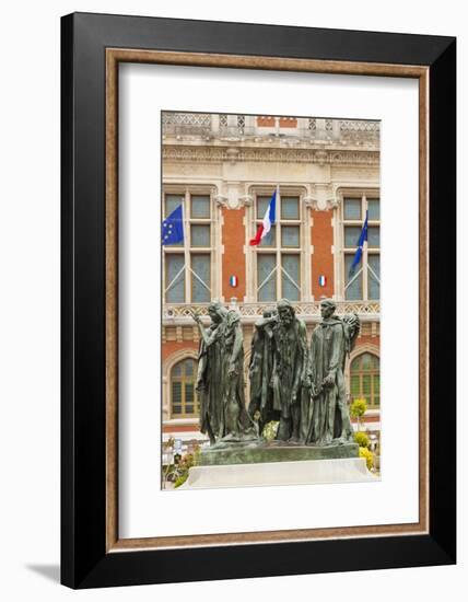 The Burghers of Calais by Rodin, Calais, Pas De Calais, France-Walter Bibikow-Framed Photographic Print