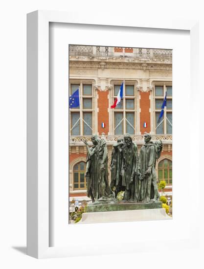 The Burghers of Calais by Rodin, Calais, Pas De Calais, France-Walter Bibikow-Framed Photographic Print