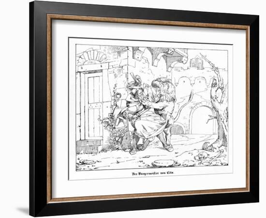 The Burgomaster of Cologne-Alfred Rethel-Framed Giclee Print