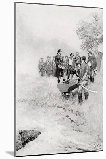 The Burial of Braddock, Illustration from "Colonel Washington" by Woodrow Wilson-Howard Pyle-Mounted Giclee Print