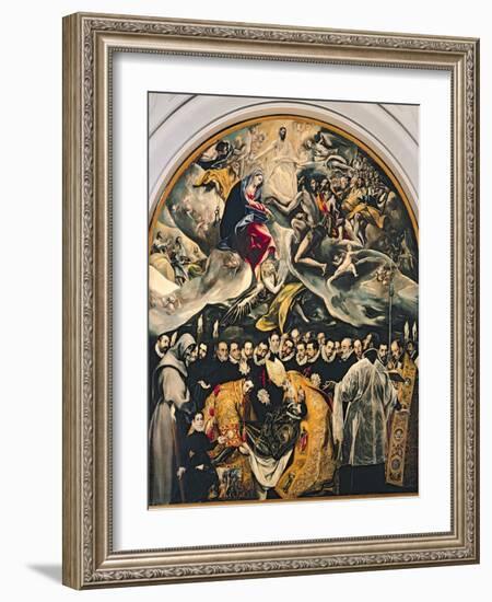 The Burial of Count Orgaz, from a Legend of 1323, 1586-88-El Greco-Framed Giclee Print