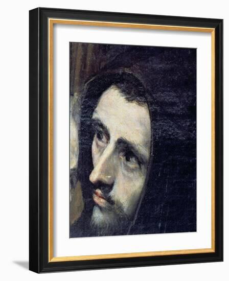 The Burial of Count Orgaz, from a Legend of 1323, Detail of a Franciscan Monk, 1586-88-El Greco-Framed Giclee Print