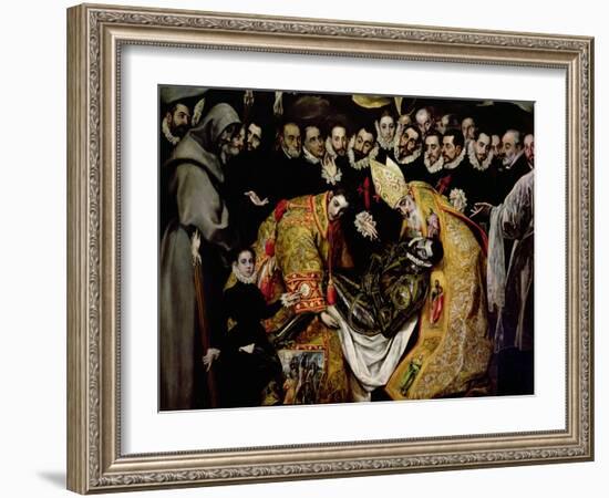 The Burial of Count Orgaz, from a Legend of 1323, Detail of a Young Page, St. Etienne, 1586-88-El Greco-Framed Giclee Print