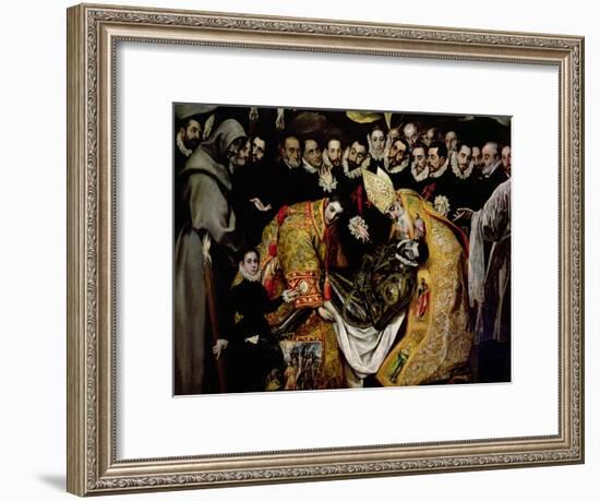The Burial of Count Orgaz, from a Legend of 1323, Detail of a Young Page, St. Etienne, 1586-88-El Greco-Framed Giclee Print