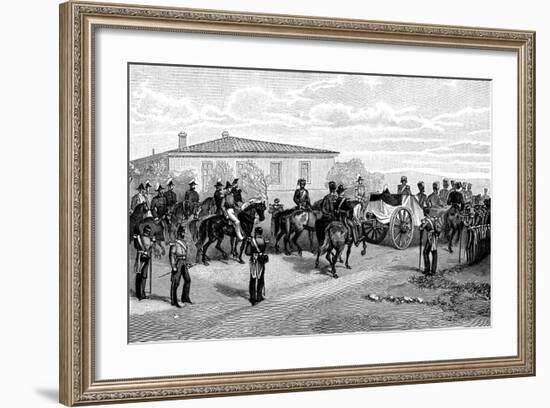 The Burial of Lord Raglan Near Sevasopol, 1855-William Simpson-Framed Giclee Print