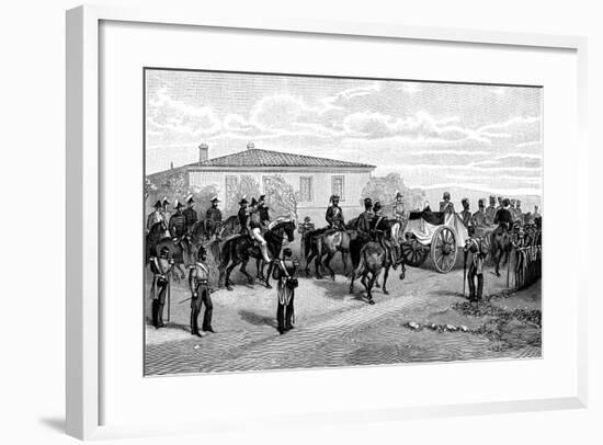 The Burial of Lord Raglan Near Sevasopol, 1855-William Simpson-Framed Giclee Print