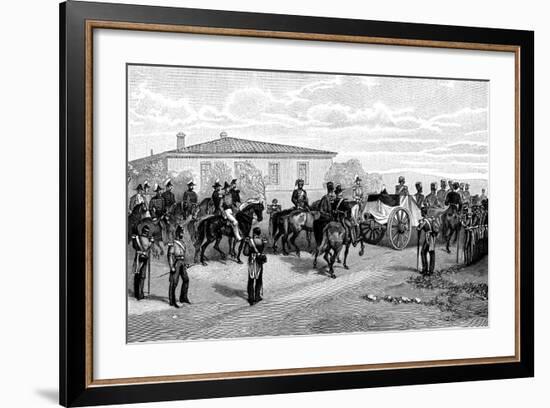 The Burial of Lord Raglan Near Sevasopol, 1855-William Simpson-Framed Giclee Print