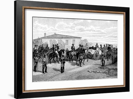 The Burial of Lord Raglan Near Sevastopol, Crimea, Russia, 1855-William Simpson-Framed Giclee Print