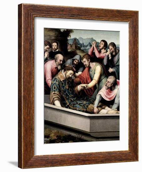 The Burial of Saint Steven, Ca. 1562-Juan De juanes-Framed Giclee Print