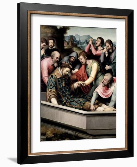 The Burial of Saint Steven, Ca. 1562-Juan De juanes-Framed Giclee Print