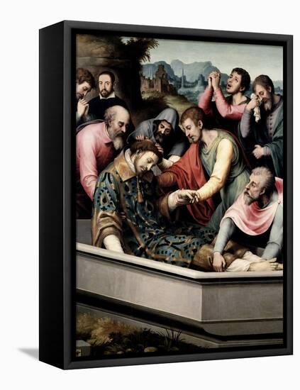 The Burial of Saint Steven, Ca. 1562-Juan De juanes-Framed Premier Image Canvas