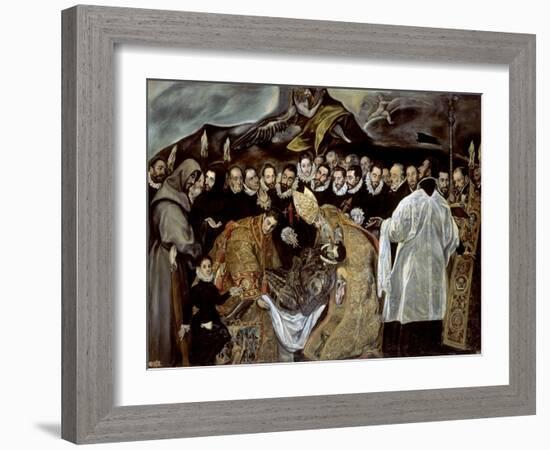 The Burial of the Count of Orgaz, 1586-1588-Jorge Manuel Theotocopuli-Framed Giclee Print