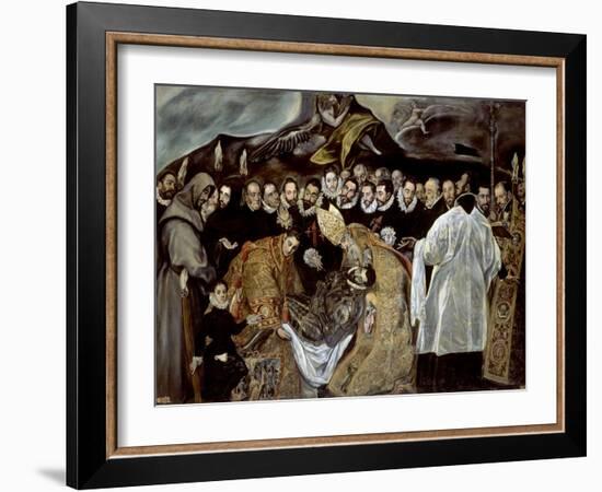 The Burial of the Count of Orgaz, 1586-1588-Jorge Manuel Theotocopuli-Framed Giclee Print