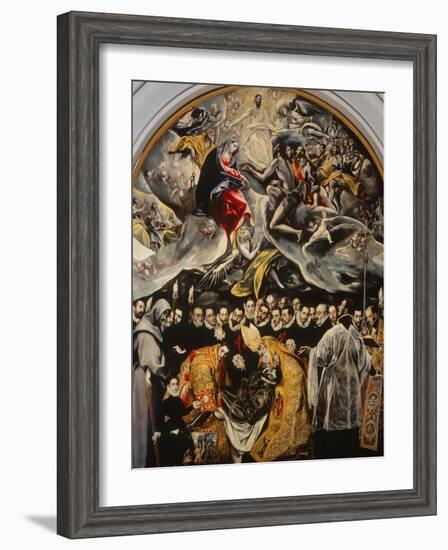 The Burial of the Count of Orgaz-El Greco-Framed Premium Giclee Print
