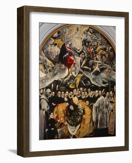 The Burial of the Count of Orgaz-El Greco-Framed Premium Giclee Print