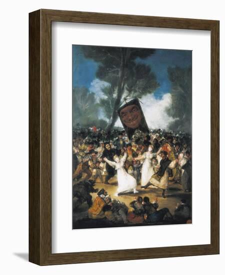 The Burial of the Sardine (Corpus Christi Festival on Ash Wednesday)-Francisco de Goya-Framed Art Print