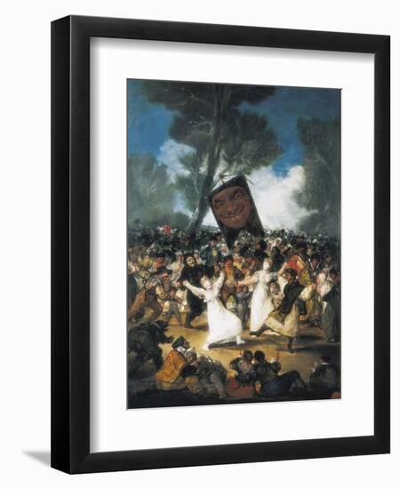 The Burial of the Sardine (Corpus Christi Festival on Ash Wednesday)-Francisco de Goya-Framed Art Print