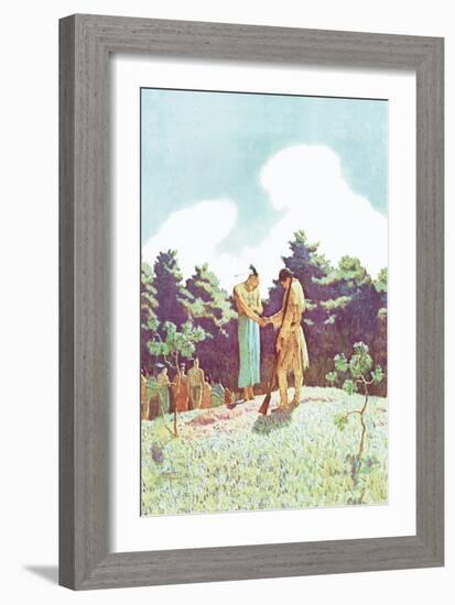 The Burial of Uncas-Newell Convers Wyeth-Framed Art Print