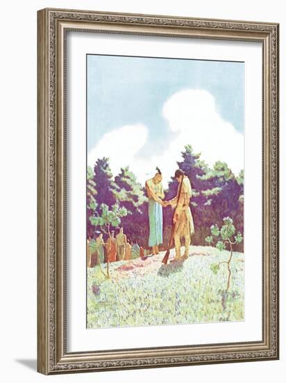 The Burial of Uncas-Newell Convers Wyeth-Framed Art Print