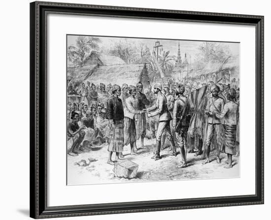 The Burmah Expedition: General Prendergast's Interview with the Officers and Remnant of the Burmese-null-Framed Giclee Print