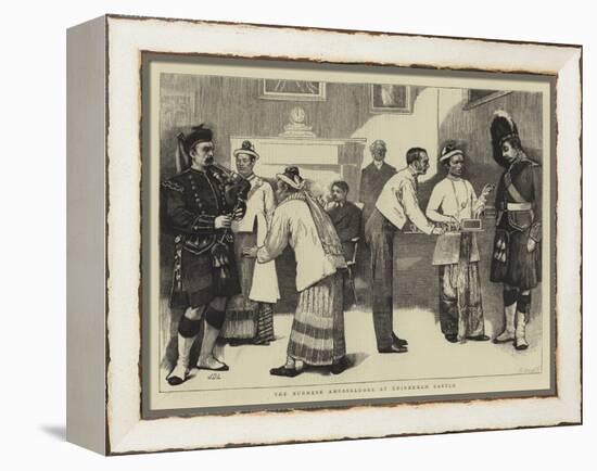 The Burmese Ambassadors at Edinburgh Castle-Sir James Dromgole Linton-Framed Premier Image Canvas