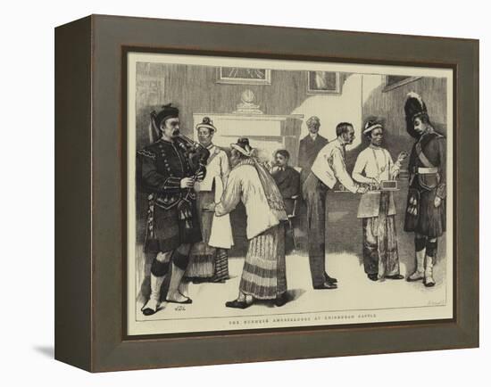 The Burmese Ambassadors at Edinburgh Castle-Sir James Dromgole Linton-Framed Premier Image Canvas