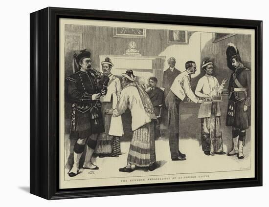 The Burmese Ambassadors at Edinburgh Castle-Sir James Dromgole Linton-Framed Premier Image Canvas